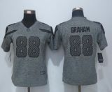 Women Nike Seattle Seahawks 88 Graham Gray Gridiron Gray Limited Jersey