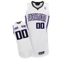 White Custom NBA Sacramento Kings Jersey