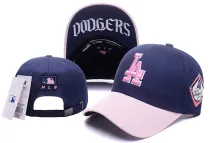 MLB Los Angeles Dodgers Blue pink Snapback Hats--TY