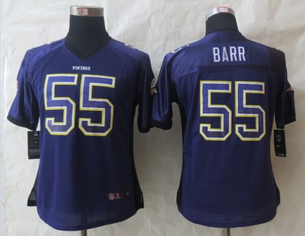 Women New Nike Minnesota Vikings 55 Barr Drift Fashion Purple Elite Jerseys