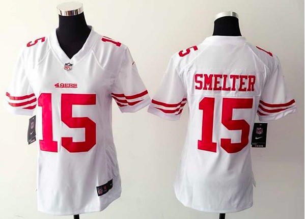 Women Nike San Francisco 49ers #15 Smelter White Jersey