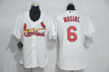 Women St.Louis Cardinals #6 Musial White MLB Jersey