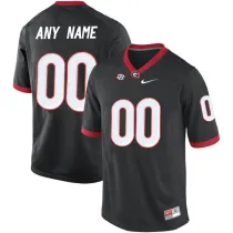 Mens Georgia Bulldogs Customized College Football Limited Jerseys - Black