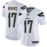 Womens San Diego Chargers #17 Rivers White Vapor Limited Jersey