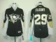 A patch Womens #29 Marc-Andre Fleury black NHL Pittsburgh Penguins jersey