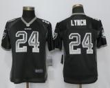 Women New Nike Okaland Raiders 24 Lynch Drift Fashion Black Jersey