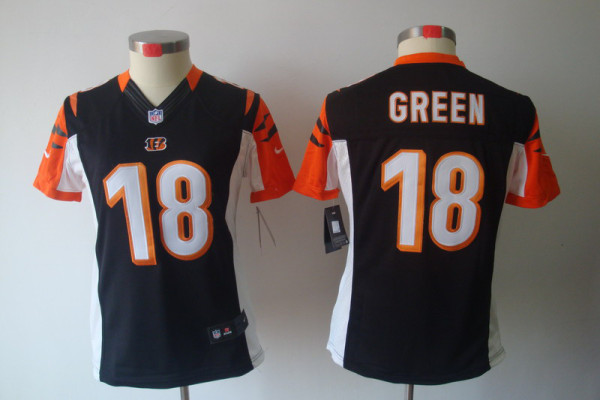 A.J. Green Jersey: Nike limited Women Nike NFL #18 Cincinnati Bengals Jersey In black