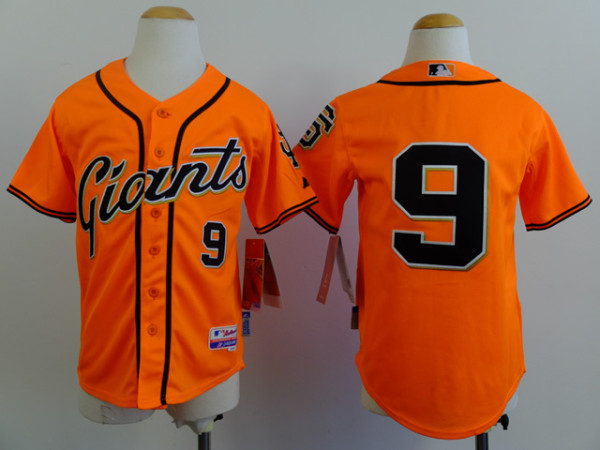 MLB San Francisco Giants #9 Kids Orange Jersey