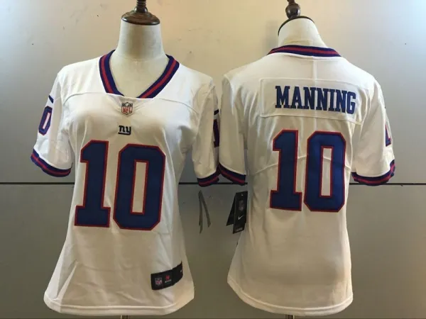 NFL New York Giants #10 Manning White Color Rush Women Jersey