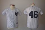 New York Yankees #46 white kids jersey