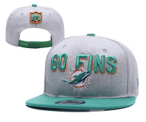NFL Miami Dolphins Grey Snapback Hats--YD