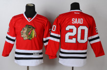 Kids Chicago Blackhawks #20 Saad White Jersey