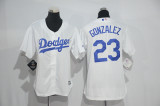 MLB Jerseys Los Angeles Dodgers #23 Gonzalez Women White Jersey