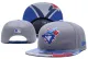 MLB Toronto Blue Jays Grey Snapback Hats--YD
