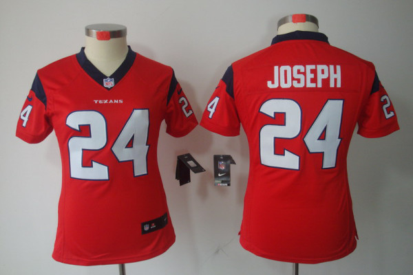 Joseph Red Jersey, Houston Texans #24 Nike Women limited Jersey