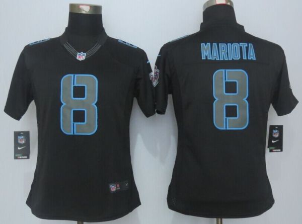 Womens Nike Tennessee Titans 8 Mariota Impact Limited Black Jerseys