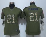 Women Nike Arizona Cardinals #21 Peterson Green Salute To Service Limited Jersey