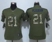 Women Nike Arizona Cardinals #21 Peterson Green Salute To Service Limited Jersey