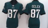 Eagles #87 Celek white Women Nike NFL Jersey