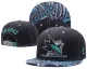 NHL San Jose Sharks Black Snapback Hats--GS