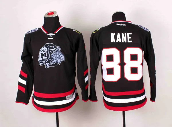 Youth NHL Chicago Blackhawks #88 Kane Black Jersey
