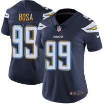 Womens San Diego Chargers #99 Bosa Blue Vapor Limited Jersey