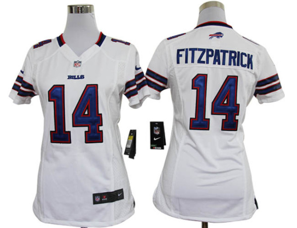 Fitzpatrick white Bills Women Fashion Nike NFL Jersey