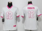 Women New Nike Green Bay Packers #12 Rodgers Rush Fashion Jersey