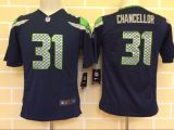 Kids Seattle Seahawks #31 Chancellor Blue Jersey