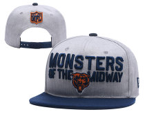 NFL Chicago Bears Grey Snapback Hats--YD