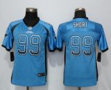 Youth NEW Nike Carolina Panthers 99 Short Drift Fashion Blue Elite Jersey