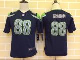 Kids Seattle Seahawks #89 Graham Blue Jersey