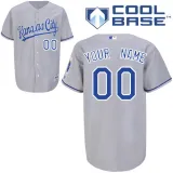 Road Personalized Cool Base Customized MLB Grey Youth Kansas City Royals Jersey