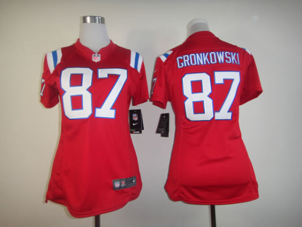 Rob Gronkowski #87 Jersey Nike NFL New England Patriots Women Jersey