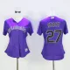 Women MLB Colorado Rockies #27 Story Purple Jersey