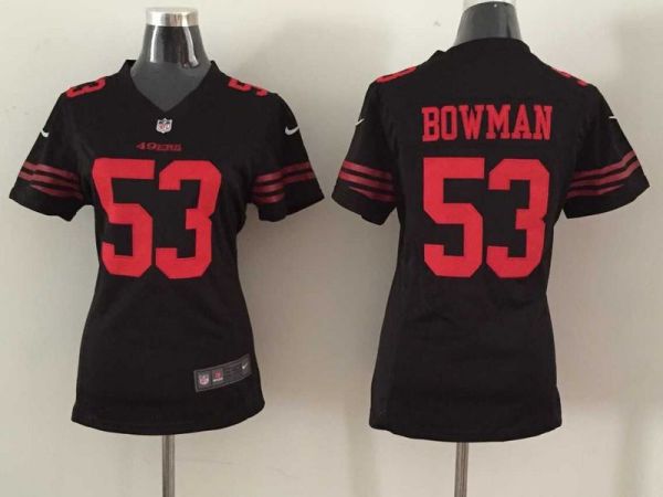 2015 Nike San Francisco 49ers #53 Bowman Black Women Jersey