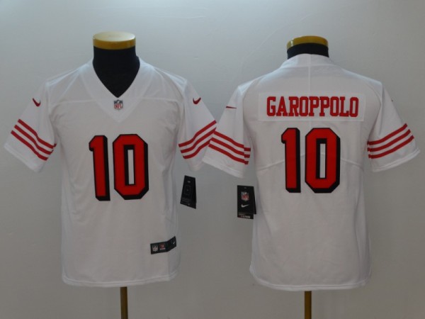 Youth San Francisco 49ers Jimmy Garoppolo Nike White Color Rush Vapor Untouchable Limited Player Jersey