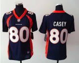 Womens Nike Denver Broncos #80 Casey Blue Jersey