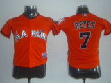 Florida Marlins 7# REYES Red Youth Jersey