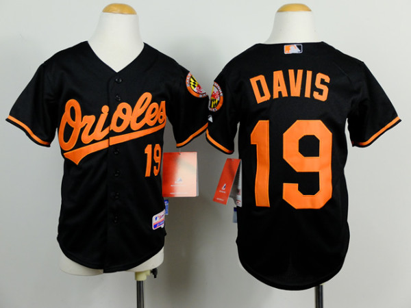 MLB Baltimore Orioles #19 Davis Kids Black  Jersey