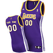 Purple Lakers Custom Road Women NBA Jersey
