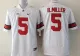 NCAA Ohio State Buckeyes #5 B.Miller White Youth Jersey