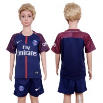 2017 Soccer Paris Saint-Germain Blank Home Kids Jersey