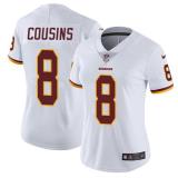 Womens Washington Redskins #8 Cousins White Jersey