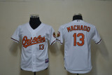 MLB Baltimore Orioles #13 Machado Kids Jersey White