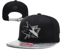 NHL San Jose Sharks Black Snapback Hats--YD