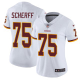 Womens Washington Redskins #75 Scherff White Jersey