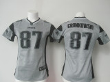 NFL New Patriots #87 Gronkowski Hemp Grey Women Jersey