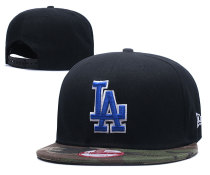 MLB Los Angeles Dodges Black Snapback Hats--GS