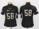 NFL Denver Broncos #58 Miller Salute to Service Women Jersey